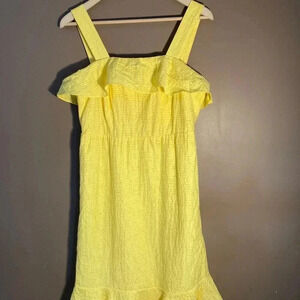 Pappagallo  ruffle yellow dress
